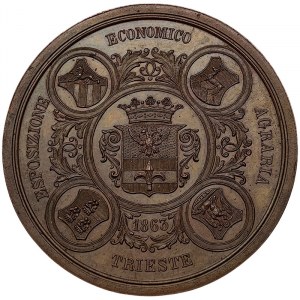 Austrian Trieste, Prize medal of the Economic and Agricultural Exhibition 1863