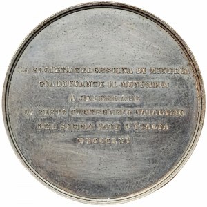 Rakúsky Terst, medaila Spoločnosti Minerva k 6. storočnici narodenia Danteho Alighieriho 1865