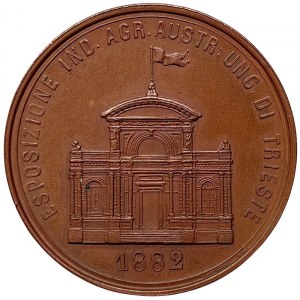 Rakúsky Terst, medaila Rakúsko-uhorská poľnohospodárska a priemyselná výstava 1882
