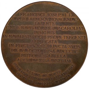 Austrian Trieste, Medal for the launch of the battleship Carlo VI 1898