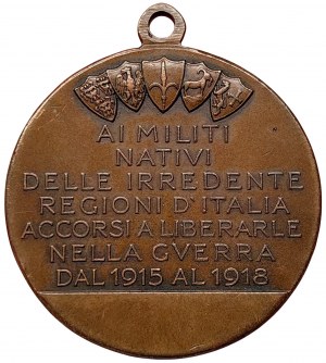 Trieste 1919 Medal to the Irredentist volunteers in the WWI