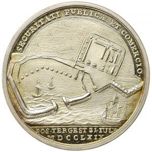 Austrian Trieste, Medal (Modern restrike) for the opening of the new Lazzaretto 1769 (1969)