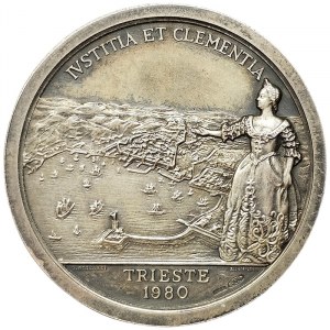 Austrian Trieste, Medal (Modern restrike) The city of Trieste for the 200th anniversary of the death of Maria Theresa 1980