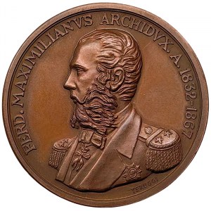 Austrian Trieste, Medal (Modern restrike) The city of Trieste for the 150th anniversary of the birth of Ferdinand Maximilian of Austria 1982