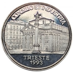 Austrian Trieste, Medal (Modern restrike) The Chamber of Commerce of Trieste to Lepoldo I of Habsburg 1993