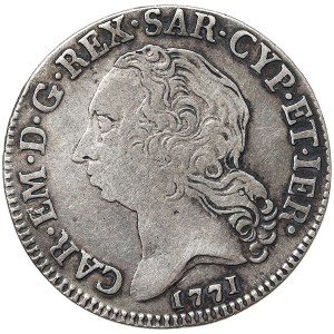 Kingdom of Sardinia, Carlo Emanuele III, 1/2 Scudo 1771, Turin