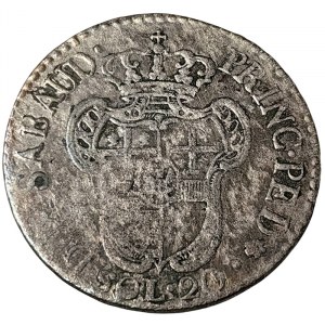 Kingdom of Sardinia, Vittorio Amedeo III, 20 Soldi 1795, Turin