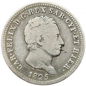 Kingdom of Sardinia, Carlo Felice, 2 Lire 1825, Turin