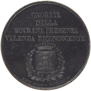 Kingdom of Sardinia, Carlo Alberto, Medal visit to the city of Valenza 1843