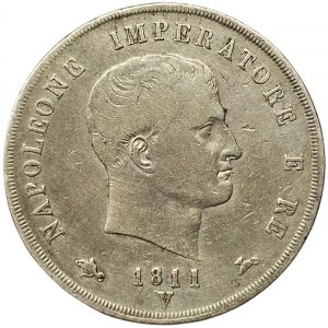 Kingdom of Italy, Napoleon I, 5 Lire 1811, Venice