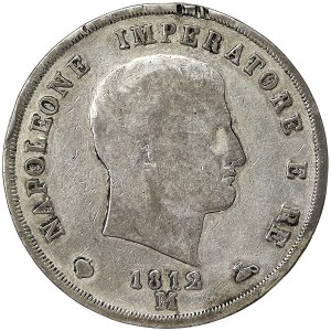 Kingdom of Italy, Napoleon I, 5 Lire 1812, Milan