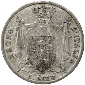 Kingdom of Italy, Napoleon I, 5 Lire 1812, Milan