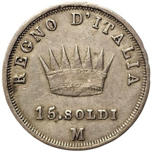 Kingdom of Italy, Napoleon I, 15 Soldi 1808, Milan