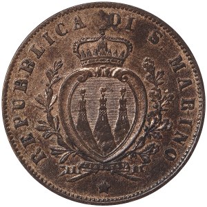 San Marino, 5 Centesimi 1869, Milan