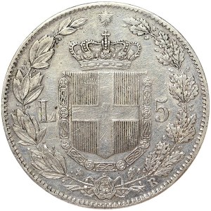 Italské království, Umberto I, 5 lir 1879, Řím