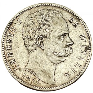 Kingdom of Italy, Umberto I, 5 Lire 1879, Rome