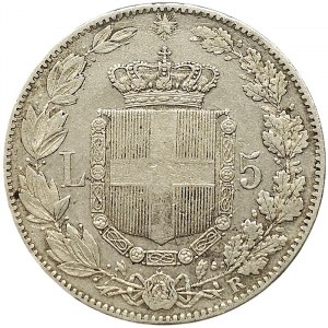 Kingdom of Italy, Umberto I, 5 Lire 1879, Rome