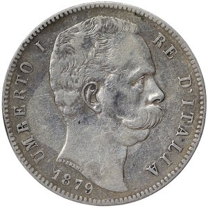 Kingdom of Italy, Umberto I, 5 Lire 1879, Rome