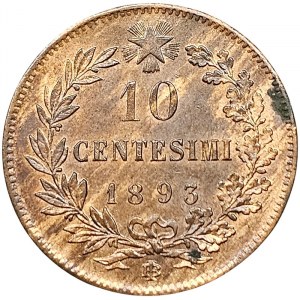 Kingdom of Italy, Umberto I, 10 Centesimi 1893, Birmingham
