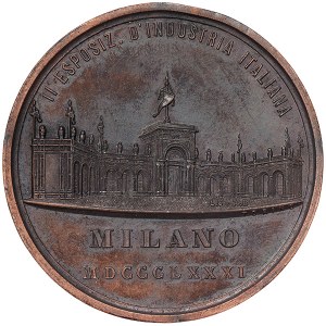 Kingdom of Italy, Umberto I, Medal 2nd Italian Industry Expo in Milan 1881, Rome