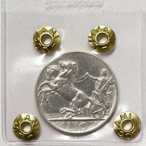 Königreich Italien, Vittorio Emanuele III, 10 Lire Biga 1926, Rom