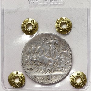 Kingdom of Italy, Vittorio Emanuele III, 2 Lire Quadriga 1911, Rome