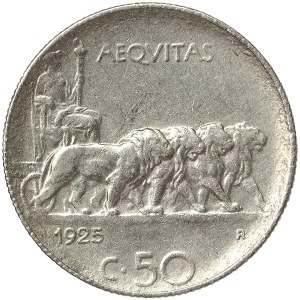 Kingdom of Italy, Vittorio Emanuele III, 50 Centesimi 1925, Rome