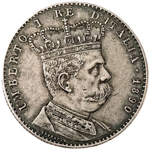 Colonia italiana eritrea, Umberto I, 2 Lire 4/10 di Tallero 1890