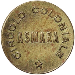 Italienische Kolonie Eritrea, Vittorio Emanuele III, Wertmarke Circolo Coloniale Asmara o.D.