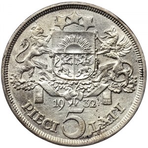 Latvia, 5 Lati 1932