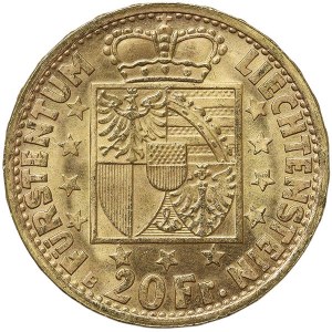 Liechtenstein, Franz Joseph II, 20 Francs 1946