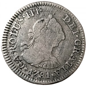 Mexico, Charles III, Real 1781, FF Mexico City
