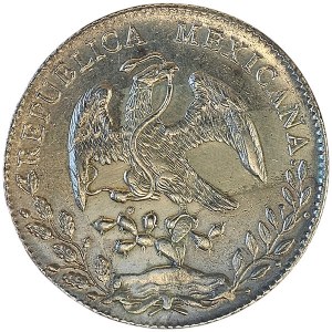 Mexico, Second Republic, 8 Reales 1893, Go RS Guanajuato
