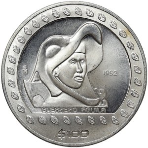 Mexico, Second Republic, 100 Pesos 1992