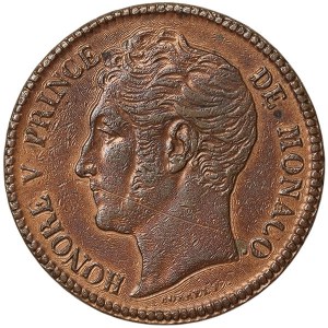 Monaco, Honoré V, 5 Centimes 1837, Monaco