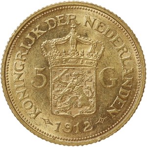 Niederlande, Wilhelmina I., 5 Gulden 1912