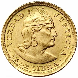 Peru, 1/5 Libra 1965