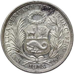 Peru, 1/2 Sol 1915