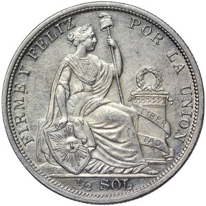 Peru, 1/2 Sol 1916