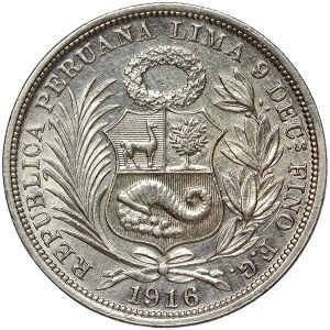 Peru, 1/2 Sol 1916