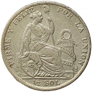 Peru, 1/2 Sol 1928