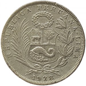 Peru, 1/2 Sol 1928