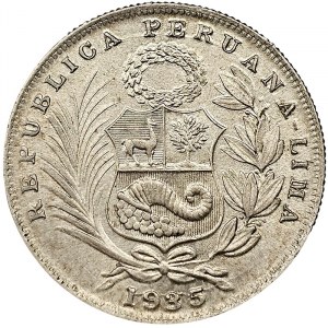 Peru, 1/2 Sol 1935