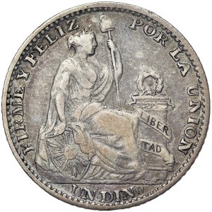 Peru, 1 Dinero 1900, JF