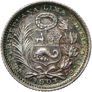 Peru, 1 Dinero 1903, JF