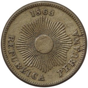 Peru, 1 Centavo 1863