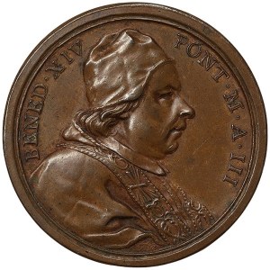 Poland, Benedetto XIV, Medal for the Mausoleum erected in St. Peter's to Maria Clementina Sobieska 1743