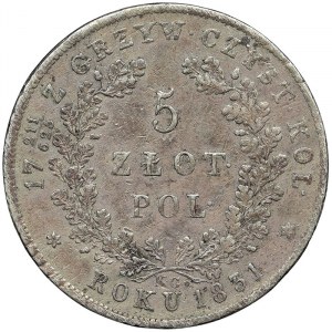 Pologne, pièces russo-polonaises, Nicolas Ier, 5 Zlotych 1831, KG Varsovie