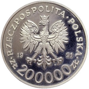 Pologne, 200.000 Zlotych 1991