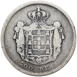 Portugalsko, Pedro V, 500 Reis 1856